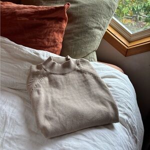 Quince Beige Crewneck Sweater